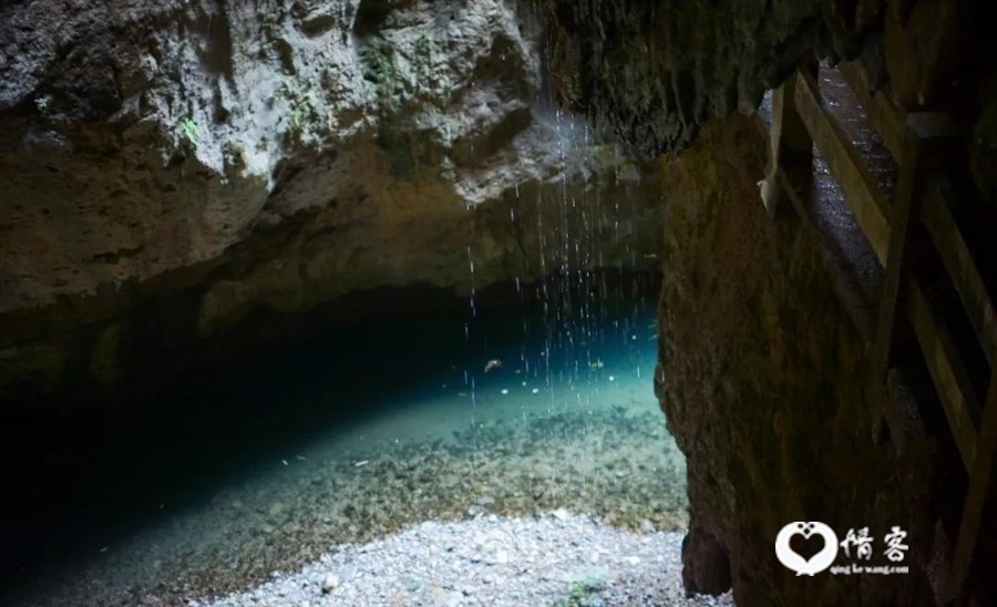 距离天生三桥不远就是 龙水峡地缝 ，这是一座典型的 岩溶地缝地质奇观。