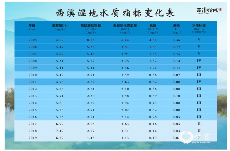 西溪湿地对其周边约15平方公里的气温起到0.5℃-1.5℃降低作用，显著缓解城市“温室效应”和“热岛效应”；它的存在，估计可使每天节水500-800吨，节电10-30万度，固碳能力目前达40万吨。（杭州西溪湿地公园管理委员会提供）