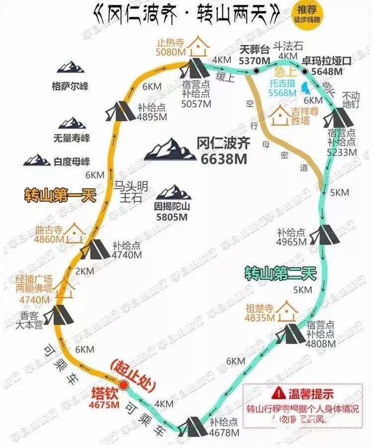 △ 转山线路图 by/网络